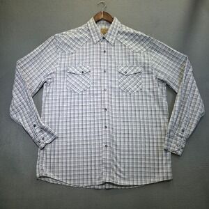 Gunnison Creek Men's Plaid Long Sleeve Pearl Snap‎ Western Shirt Size XL